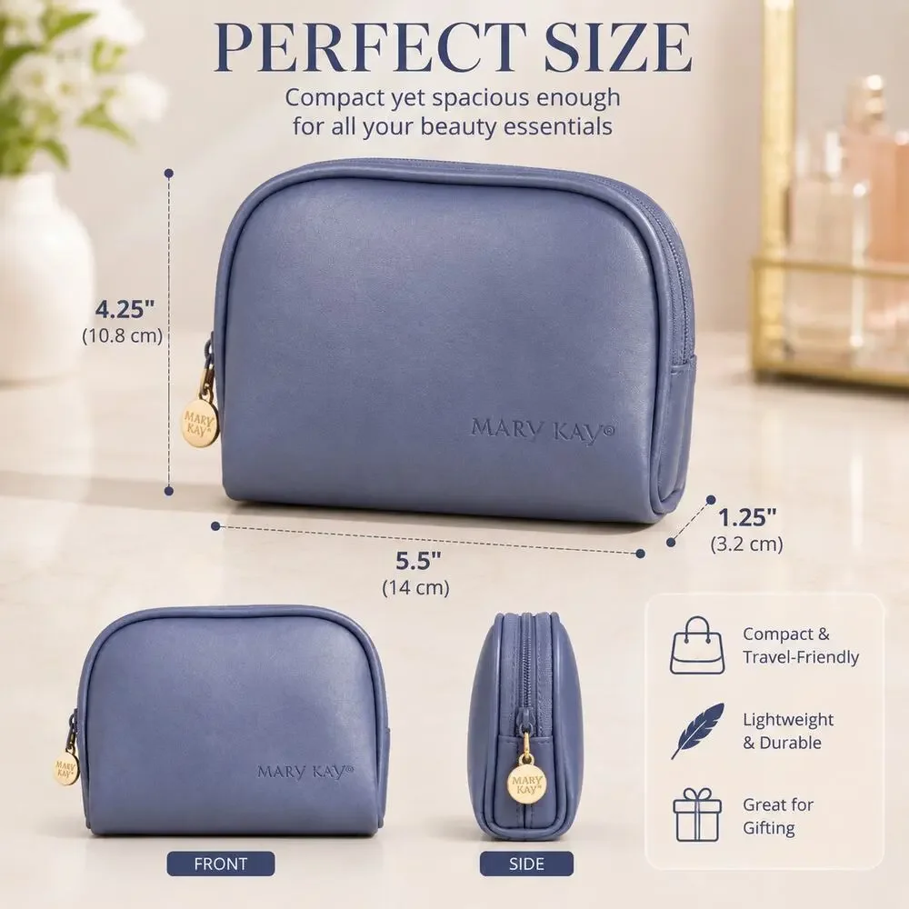 Lot 2 Mary Kay Purple Cosmetic Bag, Small and Medium